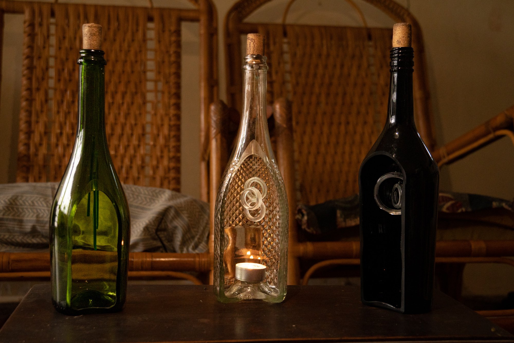  Portavelas creados en devuelta.  Foto: Jorge Ricardo 